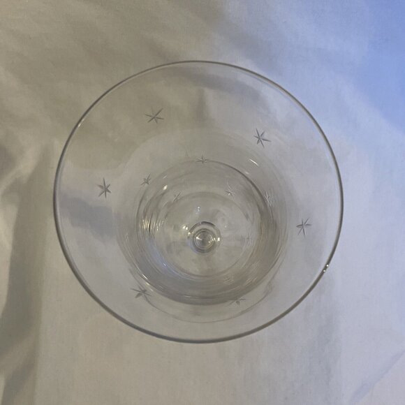 Starlight 6 Point Star Bubble Stem Imperial Candlewick Water Glass Pafait - Picture 5 of 9